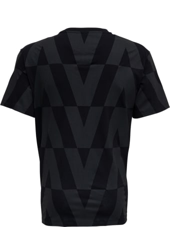 Valentino Macro Optical Black Jersey T-shirt
