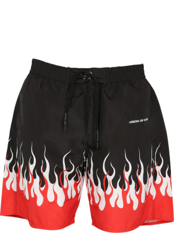 Vision of Super Swimsuit With Flame Print