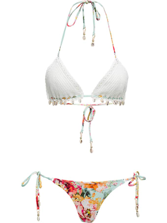 Zimmermann Mae Crochet Bikini With Shells Detail