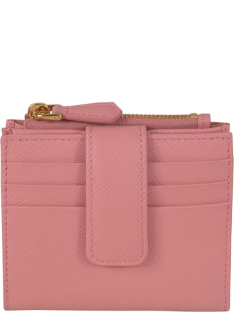 Prada Top Zip Logo Card Holder