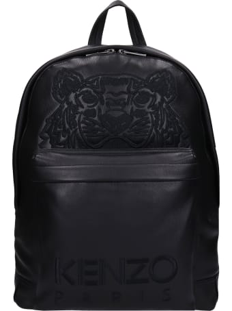 Kenzo Backpack In Black Leather