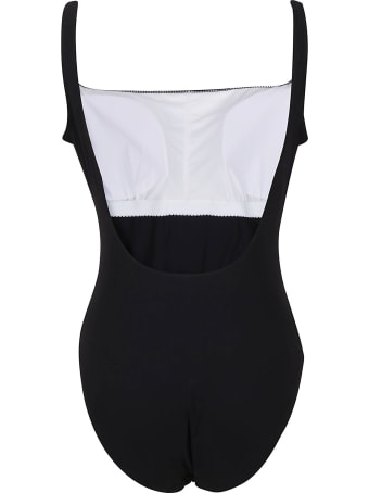 Tory Burch Color-blocked Logo Tank Suit