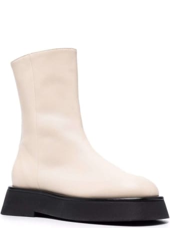 Wandler Rosa Ivory Leather Boots