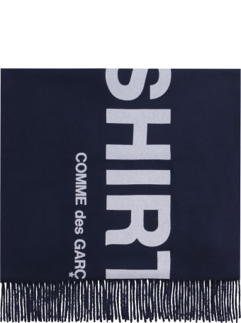 Comme des Garçons Shirt Logo Print Wool Scarf