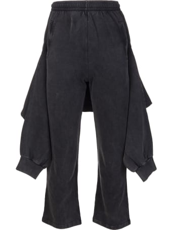 Balenciaga Man Black Knotted Tracksuit Type Pants