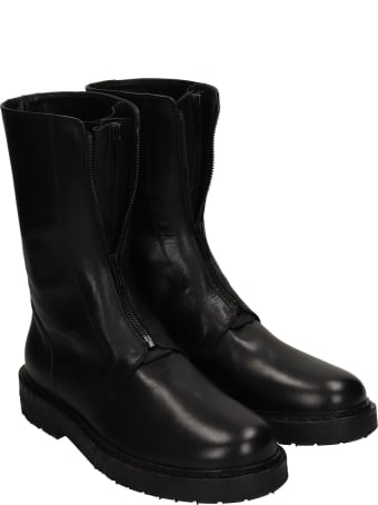 Ann Demeulemeester Willy Combat Boots In Black Leather