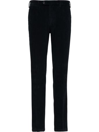 Lardini Black Velvet Tailored Trousers