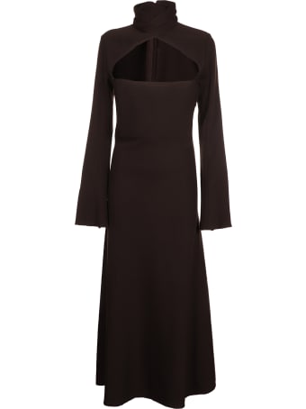 16arlington Odessa Twist Neck Midi Dress