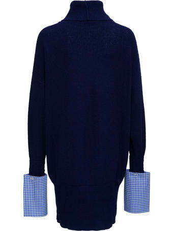 Jejia Annie Wool And Cashmere Blue Oversize Sweater