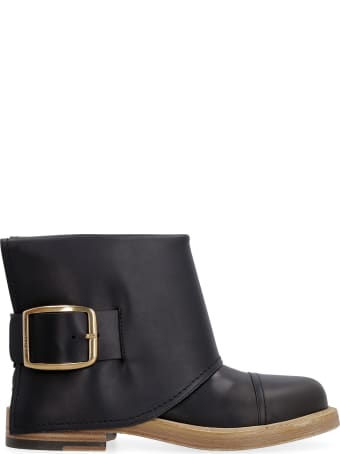 Alexander McQueen Leather Ankle-boots With Buckle
