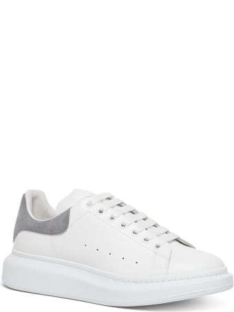 Alexander McQueen Oversize Leather Sneakers With Grey Heel Tab
