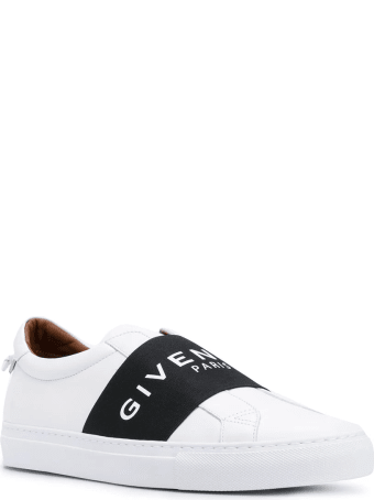 Givenchy Man White And Black Urban Street Sneakers With Band