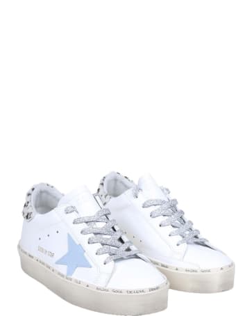 Golden Goose Hi Star Sneakers In White Leather