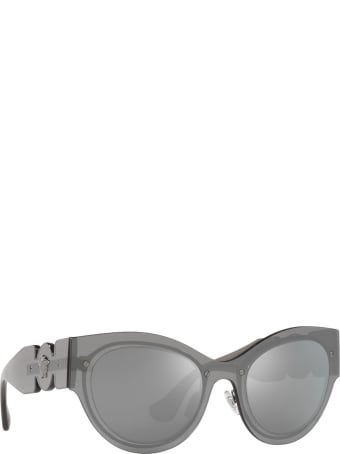 Versace Eyewear Versace Ve2234 Transparent Grey Mirror Silver Sunglasses
