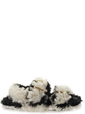 Marni Fussbett - Shearling Buckled Sandals