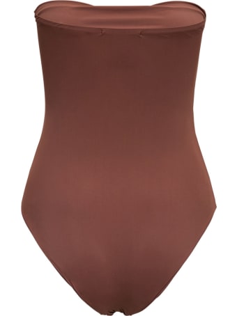 Le Petit Réve Strapless Brown One-piece Swimsuit