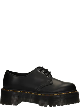 Dr. Martens 1461 Quad Lace Up Shoes In Black Leather