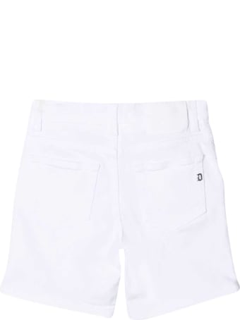 Dondup White Denim Bermuda Shorts