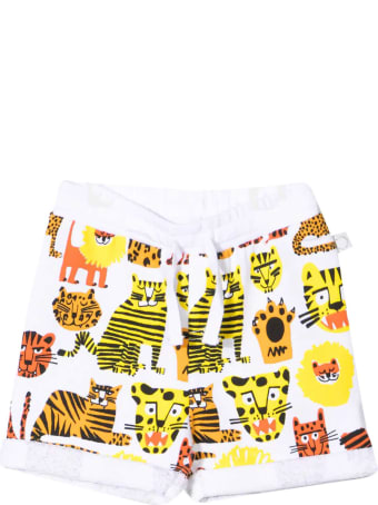 Stella McCartney Kids White Shorts With Multicolor Print