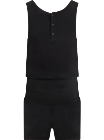Givenchy Black Jumpsuit For Girl With Logo