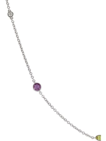 Lo Spazio Jewelry Lo Spazio Yellow, Pink Sapphire and Diamond Necklace