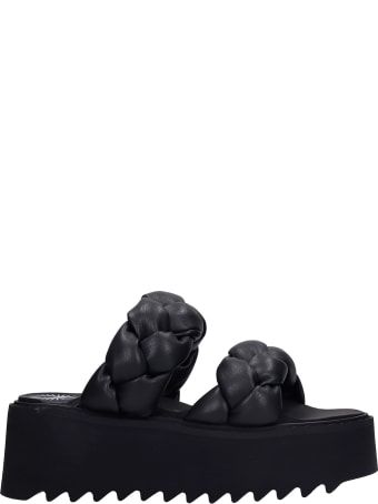 Bruno Bordese Rose Sandals In Black Leather