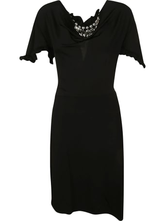 Paco Rabanne Crystal Embellished Asymmetric Dress