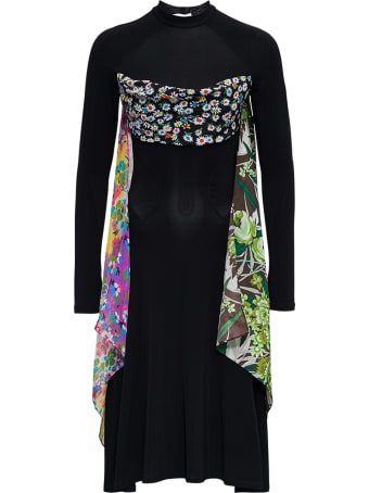 Marine Serre Long Draped Viscose Blend Dress