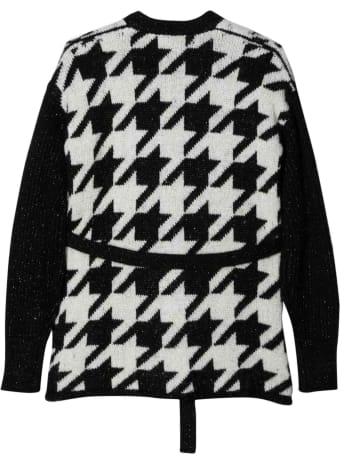 Simonetta Kids Teen Black And White Cardigan