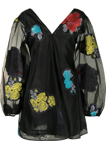 Ganni Patch Organza Dress