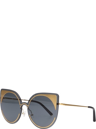 Linda Farrow Sunglasses In Black Pvc