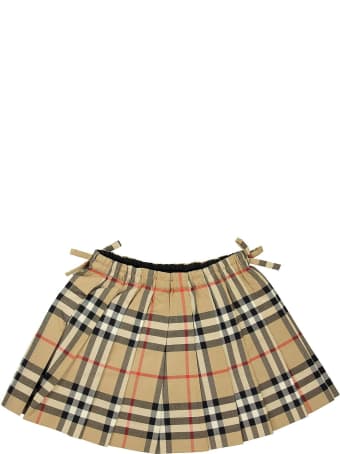Burberry Mini Pearly - Vintage Check Cotton Pleated Skirt
