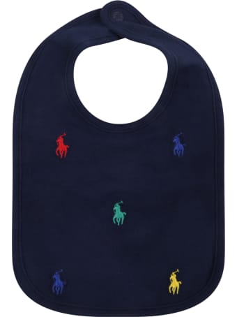 Ralph Lauren Blue Bib For Baby Kids