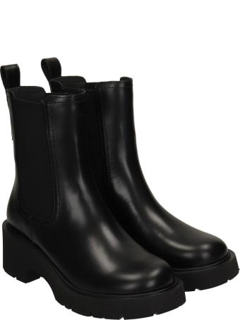 Camper Milah Combat Boots In Black Leather