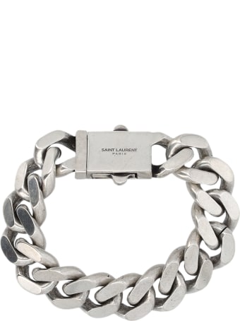 Saint Laurent Metal Curb Chain Bracelet
