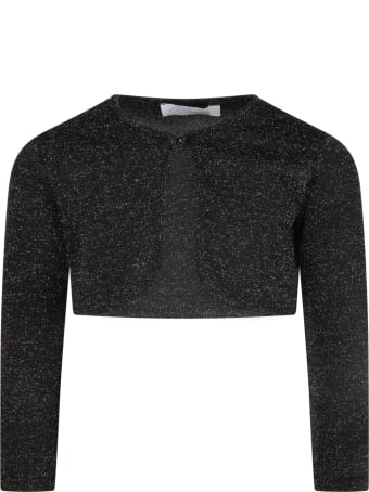 Le Gemelline by Feleppa Black Cardigan For Girl
