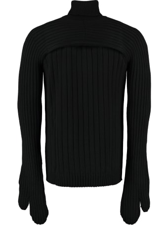 Fendi Ribbed Wool Turtleneck Sweater