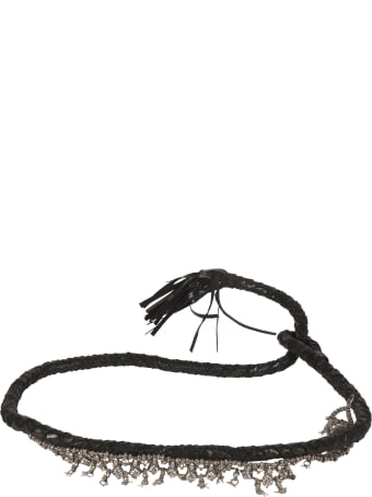 Mes Demoiselles Crystal Embellished Tassel Belt