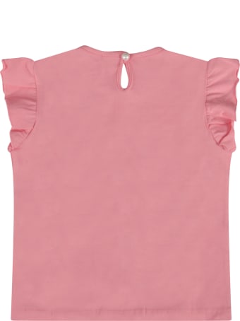 Dimensione Danza Pink T-shirt With Logo For Baby Girl