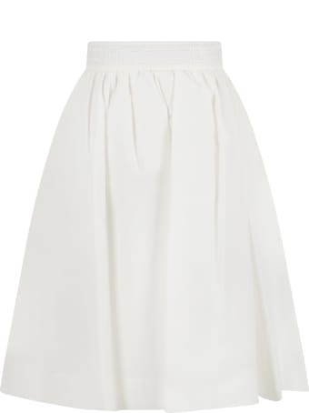 Fendi White Skirt For Girl With Double Ff