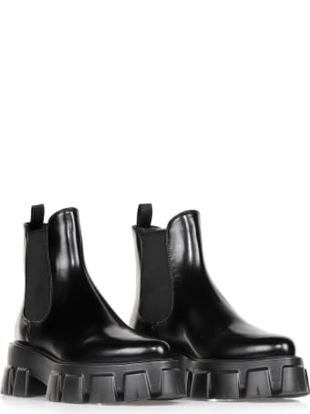 Prada Beatles In Black Leather