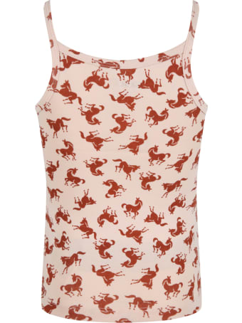Molo Pink Tank Top For Girl With Horses
