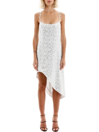 Halpern Asymmetric Sequined Dress