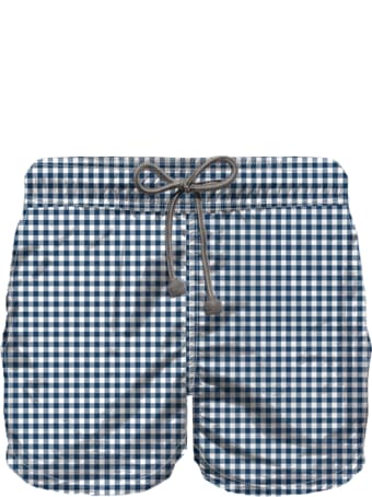 MC2 Saint Barth Boys Swim Trunks Vichy Blue