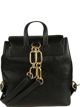 Love Moschino Studded Logo Plaque Backpack