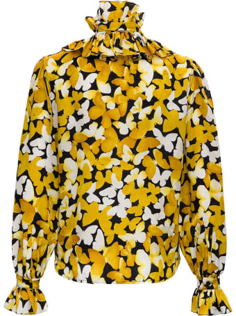 Saint Laurent Floral Silk Blouse