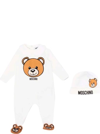 Moschino White Newborn Onesie