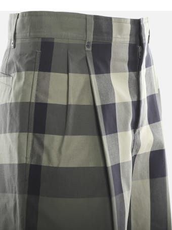 Burberry Cotton Shorts With All-over Tartan Motif