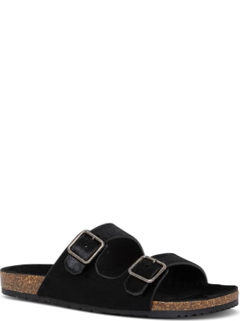 Saint Laurent Jimmy Sandals In Pony Effect Leather