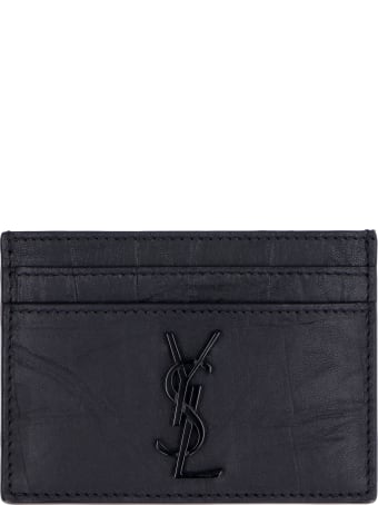 Saint Laurent Cocco Print Leather Card Holder